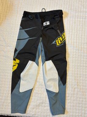 thor Racing Pants in Black, Gray & Yellow